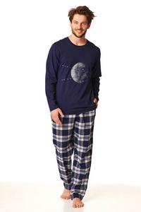 Pajamas men's long sleeves long trousers Key MNS 863 B22 3xl-4xl