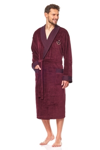 Bathrobe male welurowy long L&L 9102