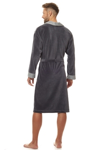 Bathrobe male welurowy long L&L 9102