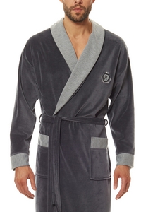 Bathrobe male welurowy long L&L 9102