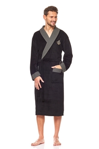 Bathrobe male welurowy long L&L 9102