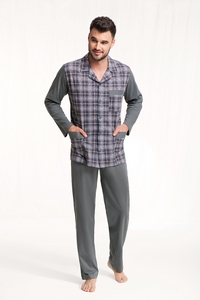 Pajamas men's long sleeves rozpinana 3xl-4xl, Luna 797